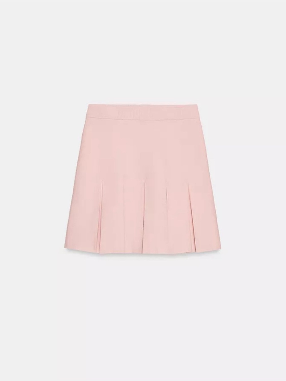 Zara Pale Pink Pleated Mini Skirt - Picture 2 of 6